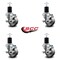 Service Caster 3'' Semi Steel Swivel 1-3/4'' Expanding Stem Caster Set with Brake, 4PK SCC-EX20S314-SSS-TLB-134-4 - alternate 3